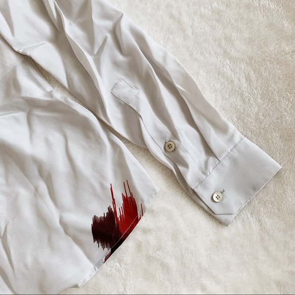 NWT Authentic Gucci Signature Prints Button Down Silk Shirt​ 40 Unique Elegant - Picture 9 of 12